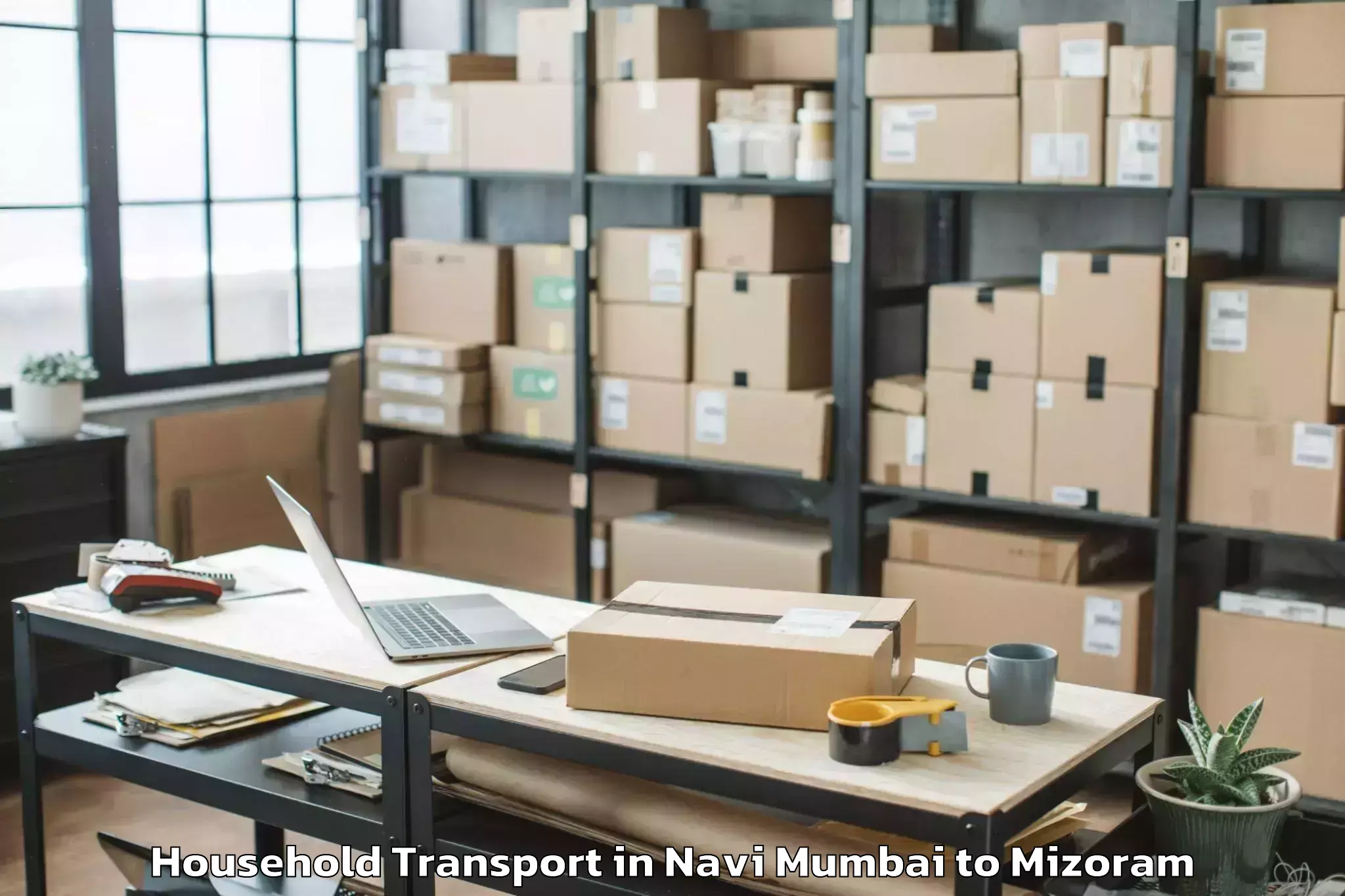 Book Navi Mumbai to Mizoram University Aizawl Household Transport